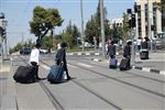 Yeshiva students by way of public transportation in Jerusalem