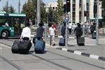 Yeshiva students by way of public transportation in Jerusalem