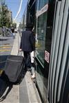 Yeshiva students by way of public transportation in Jerusalem