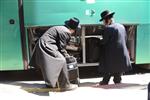 Yeshiva students by way of public transportation in Jerusalem