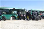 Yeshiva students by way of public transportation in Jerusalem