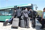 Yeshiva students by way of public transportation in Jerusalem