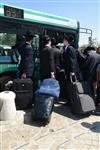 Yeshiva students by way of public transportation in Jerusalem