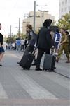 Yeshiva students by way of public transportation in Jerusalem