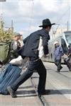 Yeshiva students by way of public transportation in Jerusalem