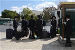 Yeshiva students by way of public transportation in Jerusalem