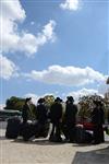 Yeshiva students by way of public transportation in Jerusalem