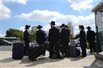 Yeshiva students by way of public transportation in Jerusalem