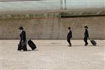 Yeshiva students by way of public transportation in Jerusalem