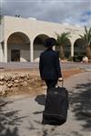 Yeshiva students by way of public transportation in Jerusalem