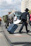 Yeshiva students by way of public transportation in Jerusalem