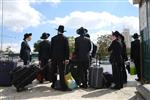 Yeshiva students by way of public transportation in Jerusalem