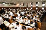 Mir Yeshiva students studying in Jerusalem