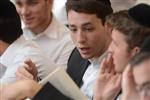 Mir Yeshiva students studying in Jerusalem