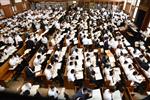 Mir Yeshiva students studying in Jerusalem