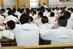 Mir Yeshiva students studying in Jerusalem