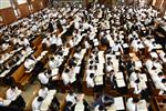 Mir Yeshiva students studying in Jerusalem