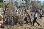 Children collecting firewood Lag BaOmer