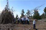 ילדים אוספים עצים למדורת ל&quot;ג בעומר