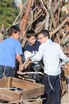 Children collecting firewood Lag BaOmer