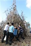 Children collecting firewood Lag BaOmer