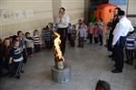 Light and dancing around Lag Ba&#39;Omer bonfire