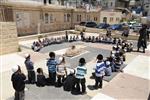 Light and dancing around Lag Ba&#39;Omer bonfire