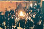 Light and dancing around Lag Ba&#39;Omer bonfire