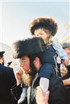 Light and dancing around Lag Ba&#39;Omer bonfire in the grave of Rabbi Shimon Bar Yochai in Meron in the Galilee