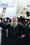 Light and dancing around Lag Ba&#39;Omer bonfire in the grave of Rabbi Shimon Bar Yochai in Meron in the Galilee