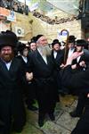 Light and dancing around Lag Ba&#39;Omer bonfire in the grave of Rabbi Shimon Bar Yochai in Meron in the Galilee