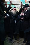 Light and dancing around Lag Ba&#39;Omer bonfire in the grave of Rabbi Shimon Bar Yochai in Meron in the Galilee