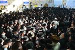 Light and dancing around Lag Ba&#39;Omer bonfire in the grave of Rabbi Shimon Bar Yochai in Meron in the Galilee