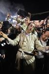 Light and dancing around Lag Ba&#39;Omer bonfire