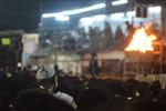 Light and dancing around Lag Ba&#39;Omer bonfire