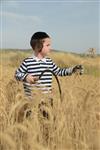 Harvested wheat shmurah matzah for Passover