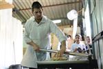 Unleavened bread are baked in a special oven to be kosher for Passover