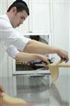 Unleavened bread are baked in a special oven to be kosher for Passover