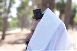 Prayer shawl and tefillin for morning prayers