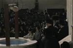 The Rebbe and Chassidim do Tashlich for the Day of Atonement