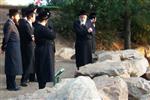 The Rebbe and Chassidim do Tashlich for the Day of Atonement