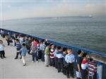 The Rebbe and Chassidim do Tashlich for the Day of Atonement