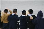 The Rebbe and Chassidim do Tashlich for the Day of Atonement