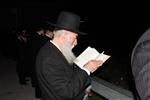 The Rebbe and Chassidim do Tashlich for the Day of Atonement