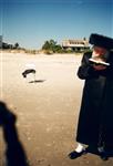 The Rebbe and Chassidim do Tashlich for the Day of Atonement
